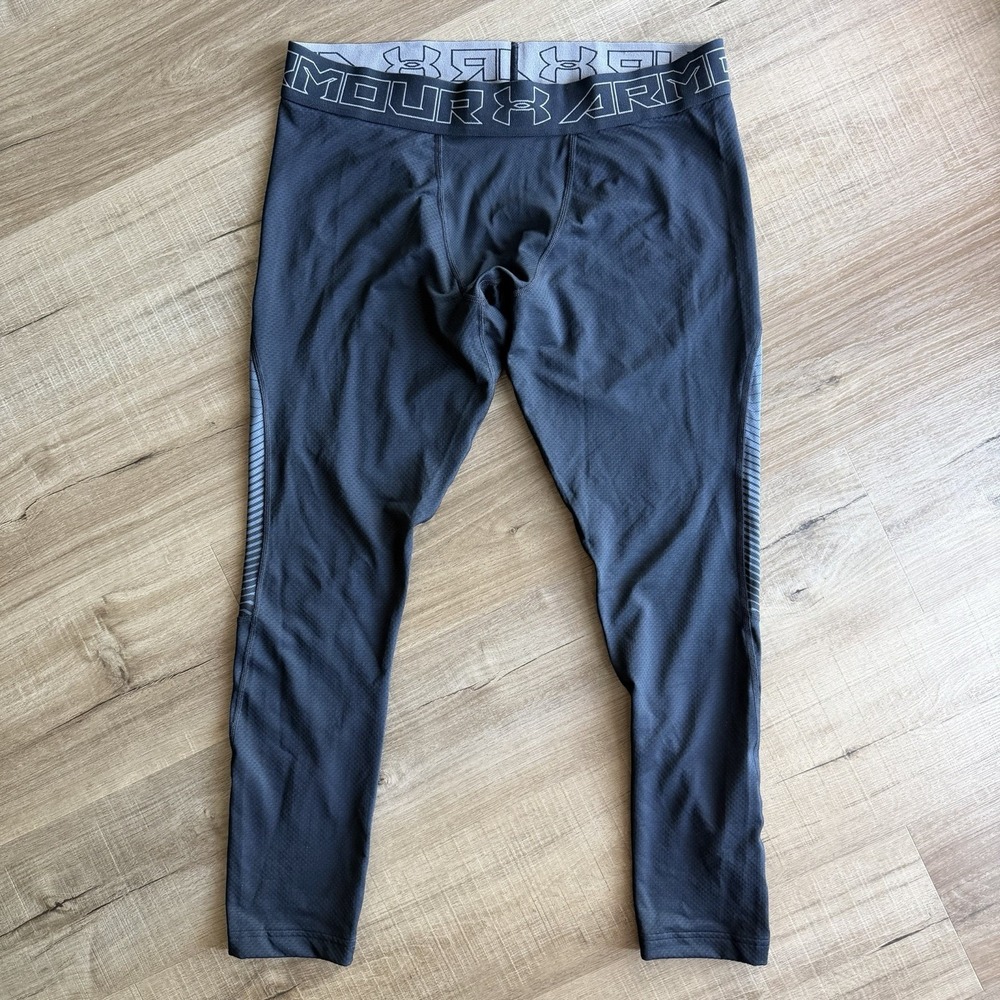 Under Armour ColdGear Compression Pants Men XXL Black Gray Activewear